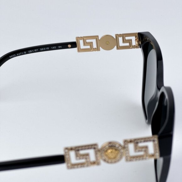 Versace VE4471B GB1/87 BRAND NEW Sunglasses Black Dark Grey Square Women main image 9